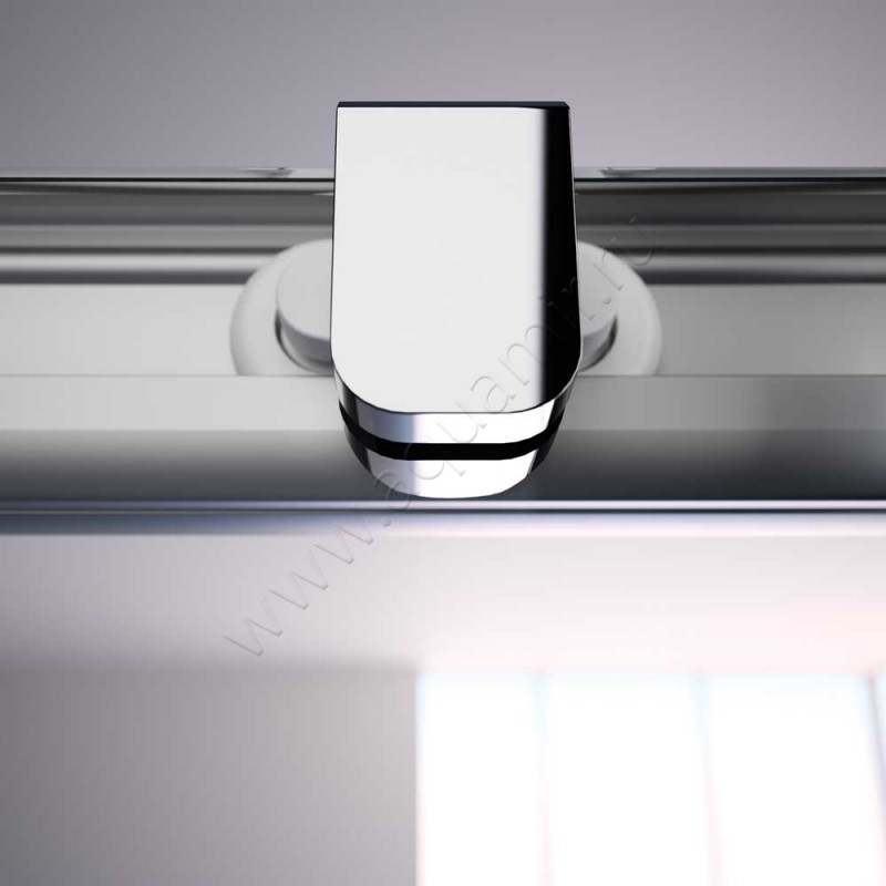 Раздвижная душевая дверь в нишу с фиксированным элементом Huppe Classics 2 в серебристом цвете C20307069321 в интерьере