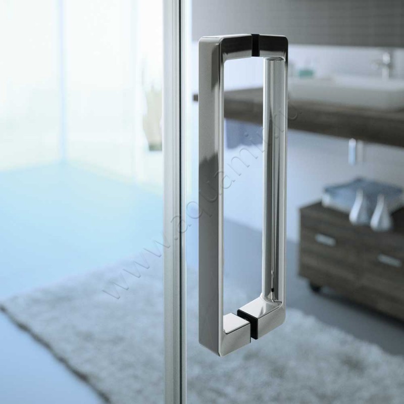 Раздвижная душевая дверь в нишу с фиксированным элементом Huppe Classics 2 в серебристом цвете C20305087373 в интерьере