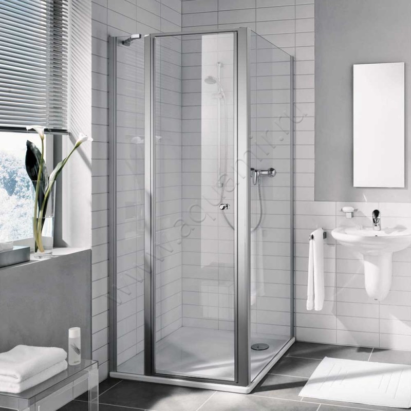 Поворотная душевая дверь для боковой стенки/боковой двери Kermi Ibiza 2000 I2STL075181AK в интерьере