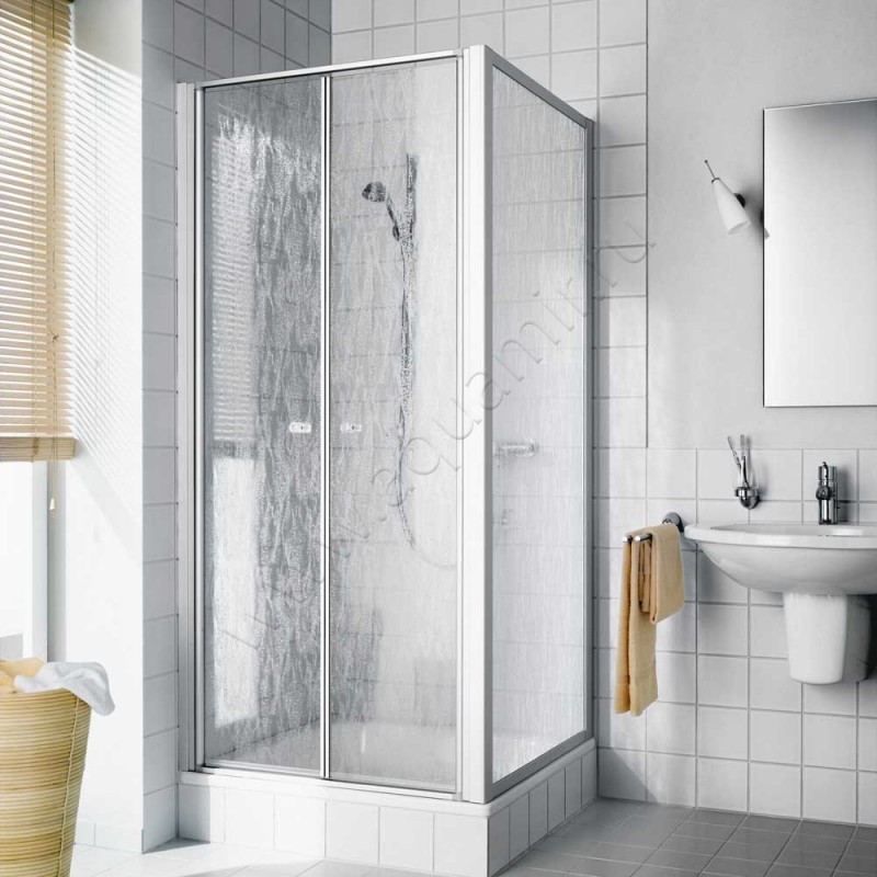 Маятниковая душевая дверь для боковой стенки/боковой двери Kermi Nova 2000 N2PTD1002011K в интерьере