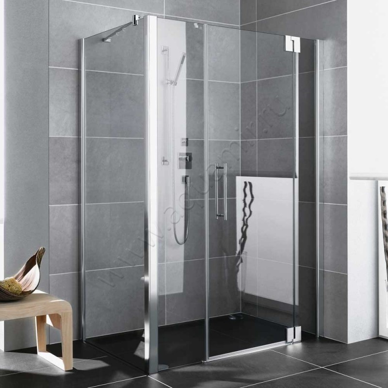 Маятниковая душевая дверь для боковой стенки Kermi Pasa XP PX1GR16020VPK в интерьере