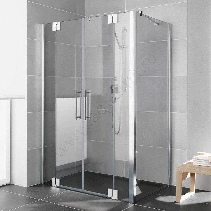 Маятниковая душевая дверь для боковой стенки/боковой двери Kermi Pasa XP PXPTF18320VPK в интерьере