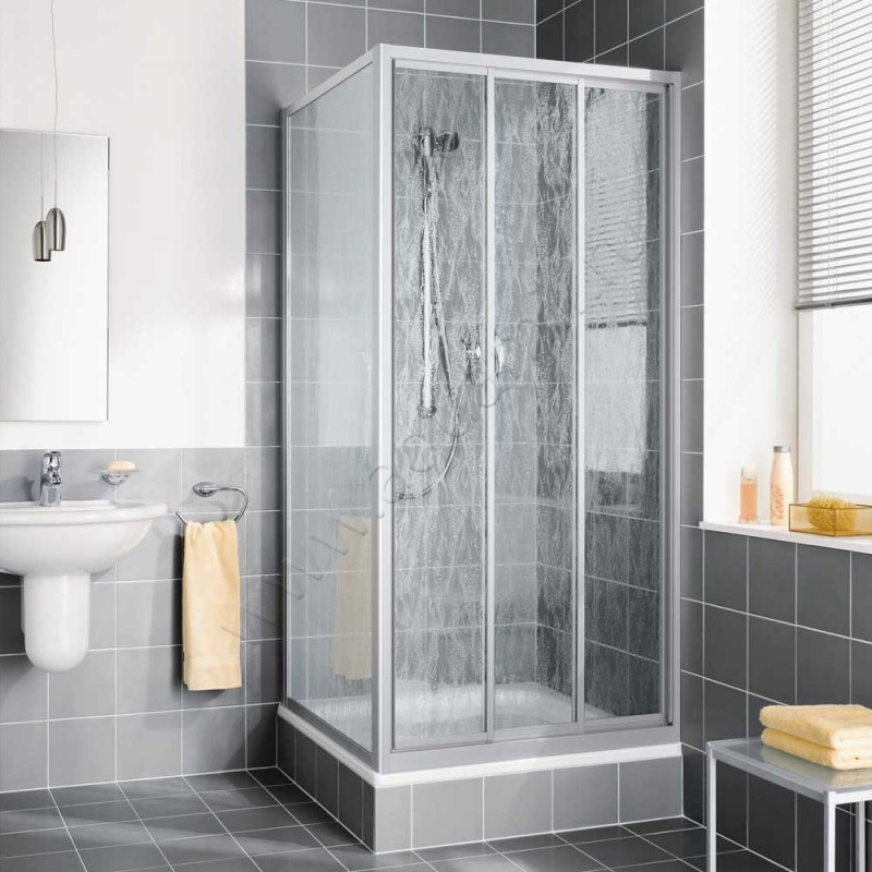 Раздвижная душевая дверь для боковой стенки/боковой двери Kermi Nova 2000 N2STD1002011K в интерьере