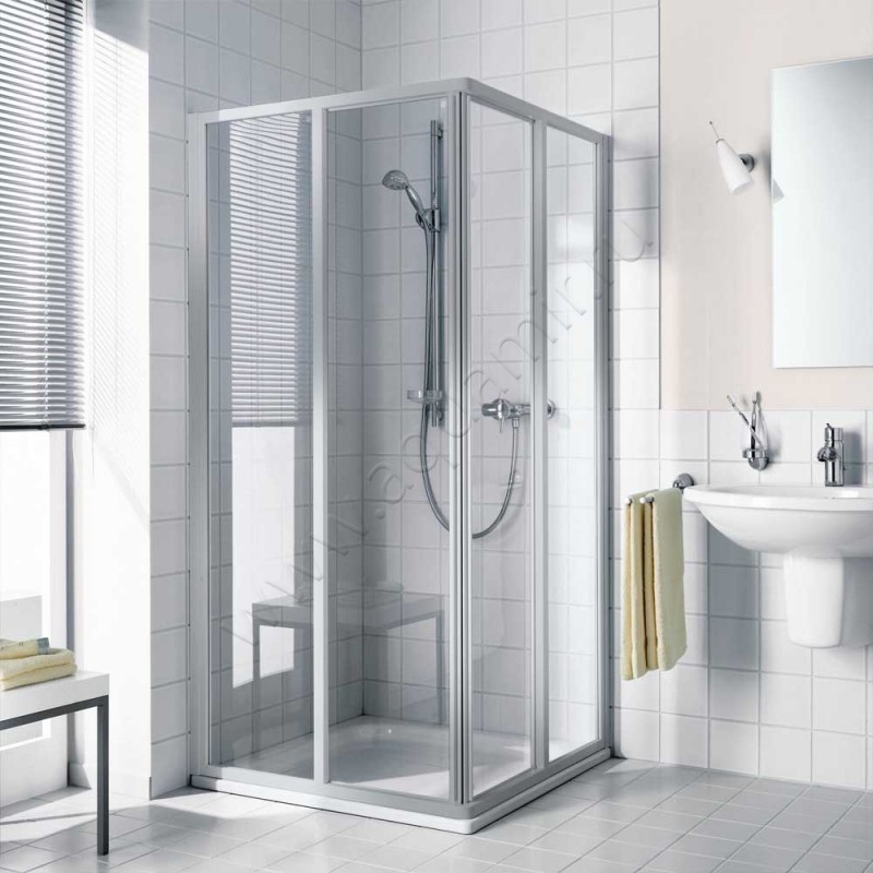 Раздвижная душевая дверь для комбинации с ответной частью Kermi Ibiza 2000 I2ED2090201AK в интерьере