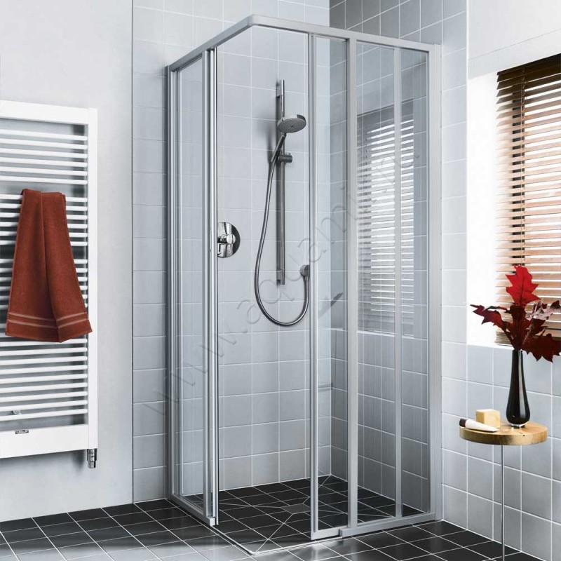 Раздвижная душевая дверь для комбинации с ответной частью Kermi Ibiza 2000 IME2R100201AK в интерьере