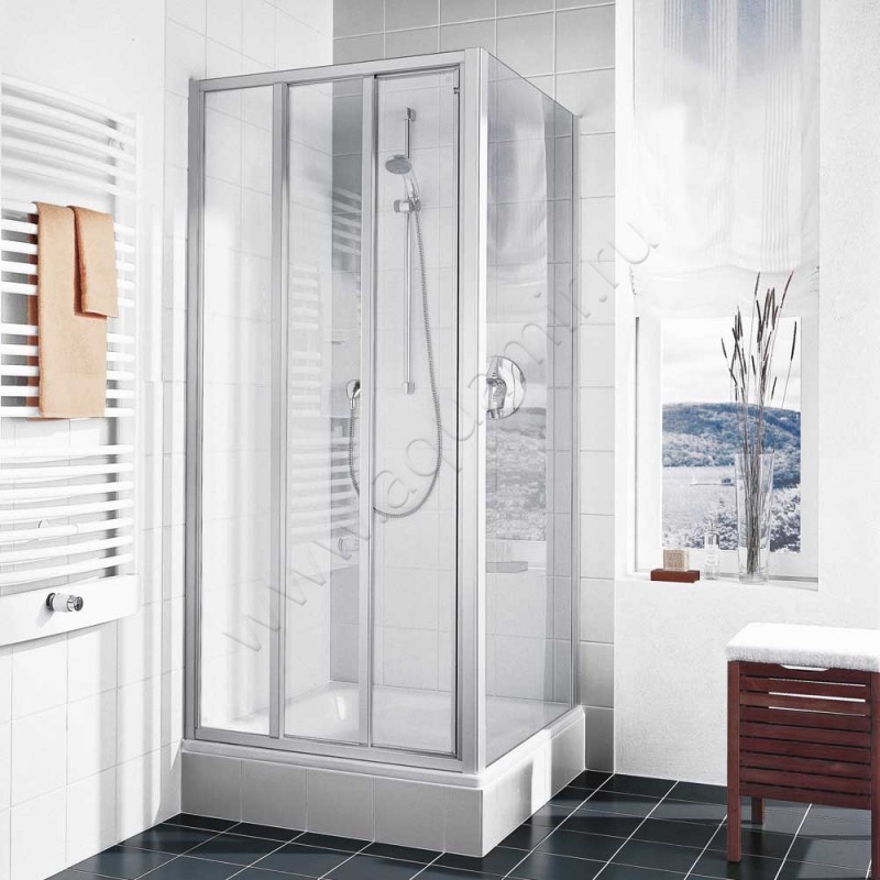 Раздвижная душевая дверь для комбинации с ответной частью Kermi Ibiza 2000 I2ST3100181AK в интерьере