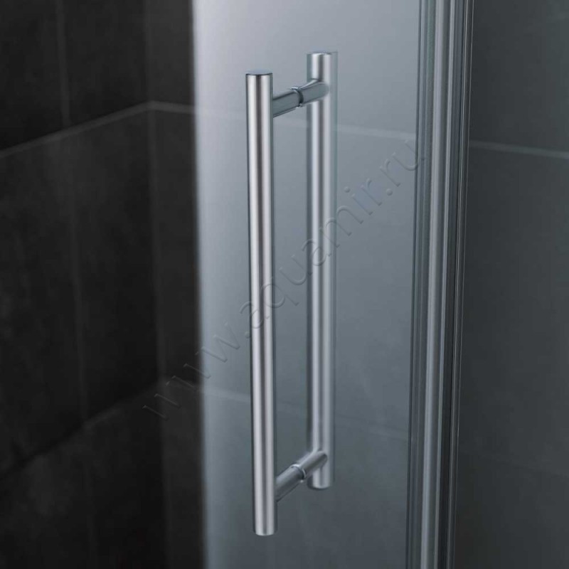 Пристенная полукруглая душевая кабина с маятниковыми дверями Kermi Pasa XP PXZ20100201PK в интерьере