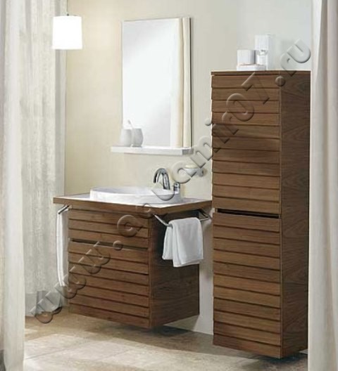 Раковина встраиваемая сверху на столешницу без отверстий Villeroy & Boch Aveo new generation 63 см, фарфор, белый глянец/white alpin 714800R1 в интерьере