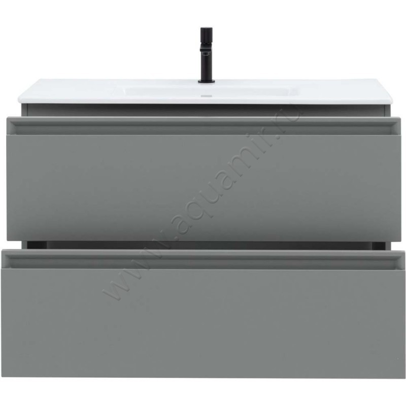Тумба под раковину Allen Brau Eclipse 100 см, серый матовый/платина 1E1003PGM в интерьере