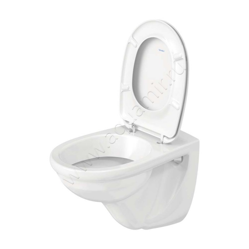 Унитаз подвесной Duravit D-CODE с крышкой, 55,5 см, безободковый, белый 01840920000066300000 в интерьере