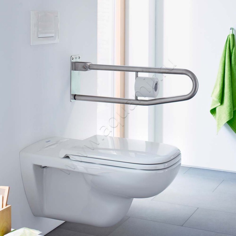 Унитаз подвесной Duravit D-CODE с крышкой, 70 см, безободковый, белый 22280920000060410000 в интерьере