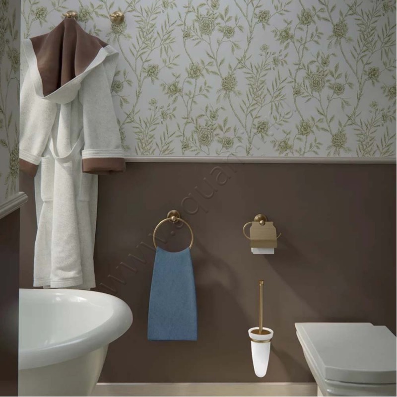 Ершик Gedy Romance Бронза/Белый 75330344 в интерьере