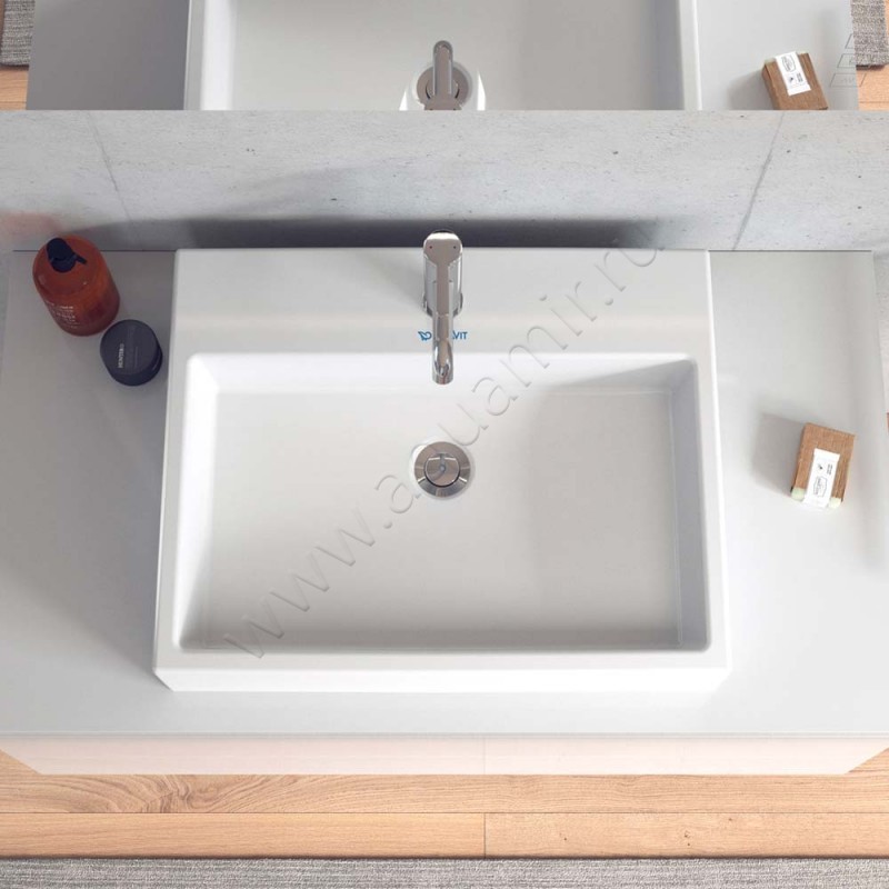 Раковина-чаша накладная с отверстием под смеситель Duravit Vero Air 60 см 2352600000 в интерьере
