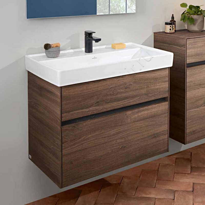 Тумба для раковины Villeroy & Boch Collaro C01000VG в интерьере