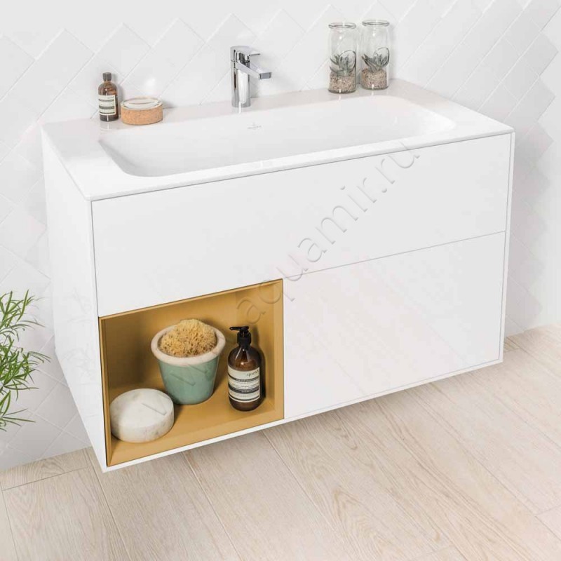 Тумба для раковины Villeroy & Boch Finion F030HFGF в интерьере