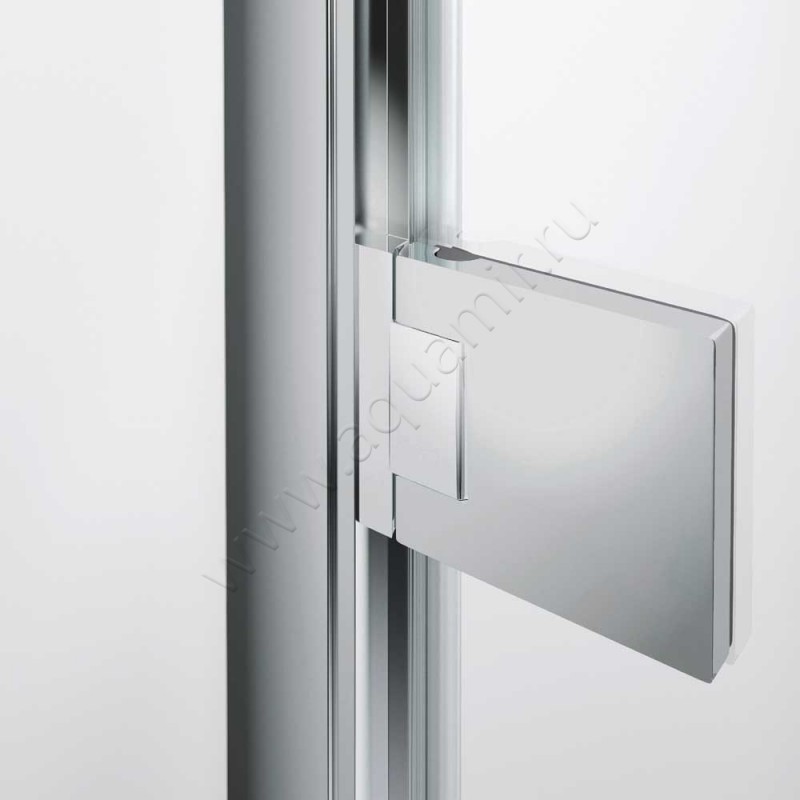 Маятниковая душевая дверь в нишу Huppe Solva pure в серебристом цвете ST3304092375 в интерьере