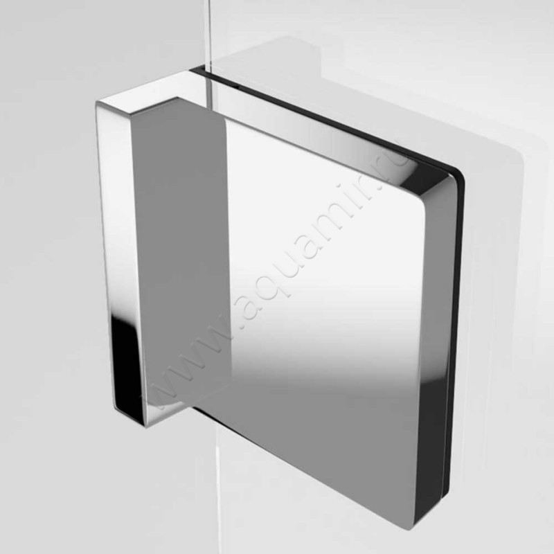 Маятниковая душевая дверь в нишу Huppe Solva pure в серебристом цвете SR3081092321 в интерьере