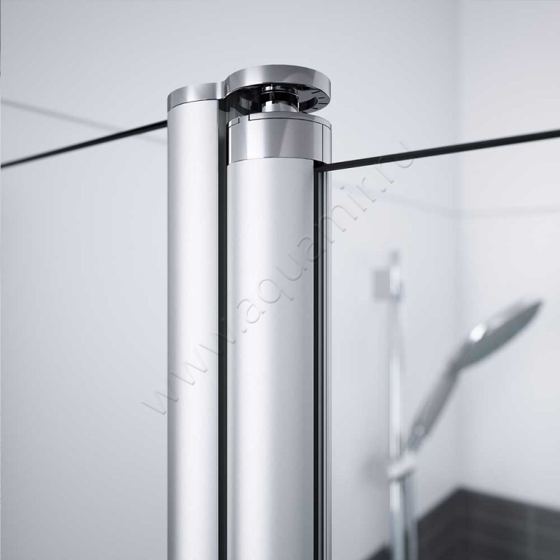 Маятниковая душевая дверь в нишу с фиксированным элементом Huppe Classics 2 в серебристом цвете C23206087321 в интерьере