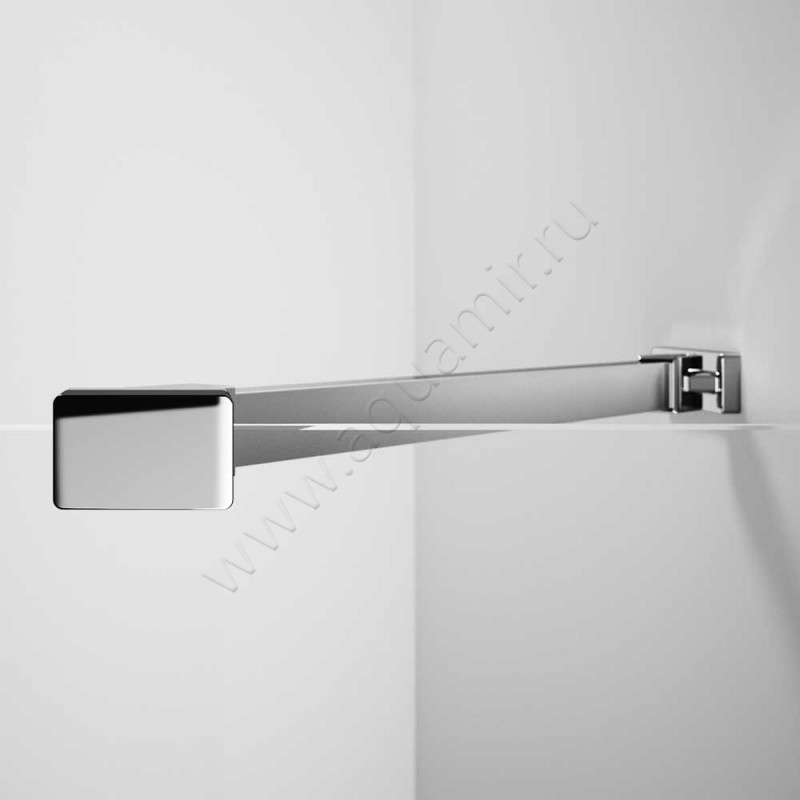 Маятниковая душевая дверь в нишу с фиксированным элементом Huppe Design pure в серебристом цвете 8P7210092375 в интерьере