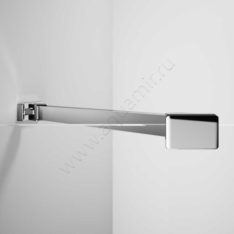 Маятниковая душевая дверь в нишу с фиксированным элементом Huppe Design pure в серебристом цвете 8P7310092373 в интерьере