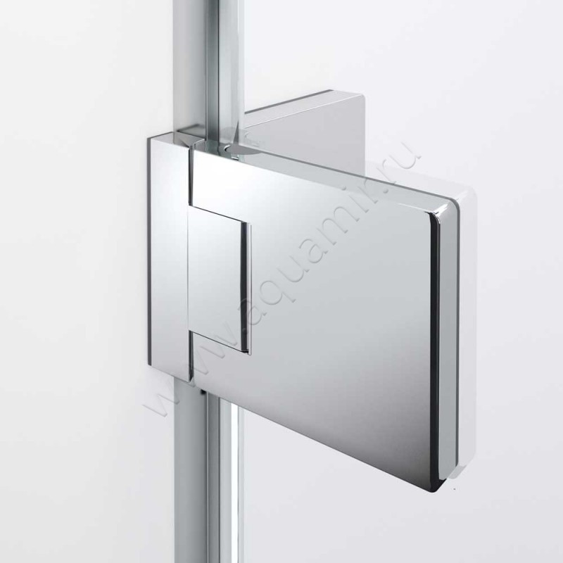 Маятниковая душевая дверь в нишу Huppe Solva pure в серебристом цвете SR2381092322 в интерьере