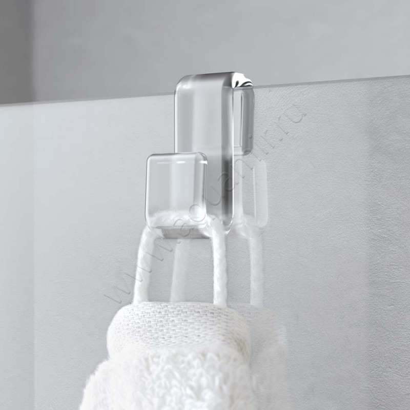 Поворотная душевая дверь для комбинации с ответной частью Kermi Liga LIESR09318VAK в интерьере