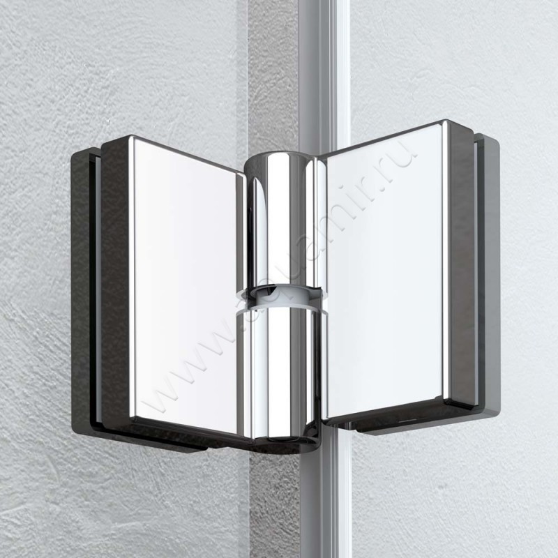 Поворотная душевая дверь для комбинации с ответной частью Kermi Liga LIESR08018VAK в интерьере