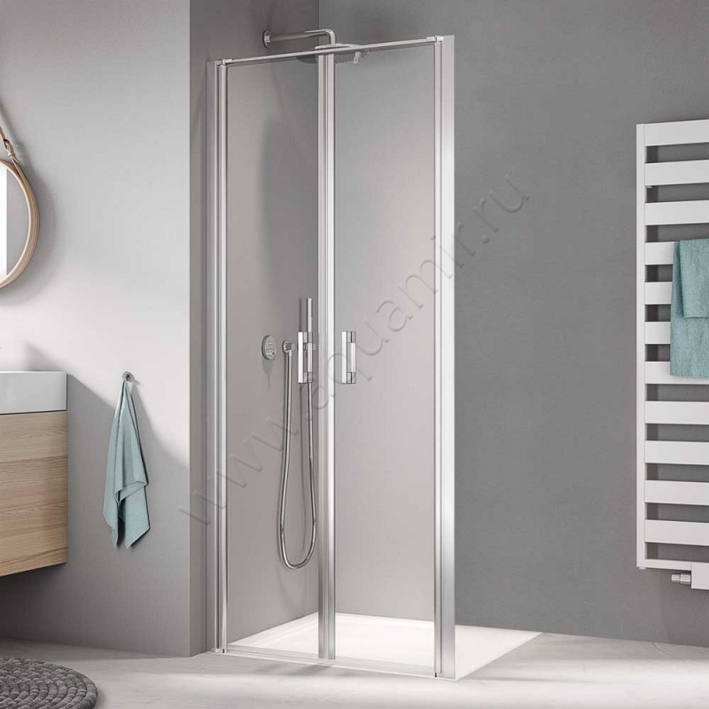 Маятниковая душевая дверь для боковой стенки/боковой двери Kermi Liga LIPTD080201AK