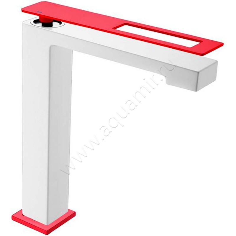 Смеситель для раковины Boheme Q белый/красный матовый 142WR