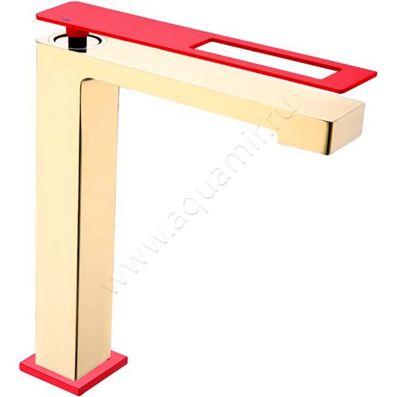 Смеситель для раковины Boheme Q золото/красный глянцевый/матовый 142GR