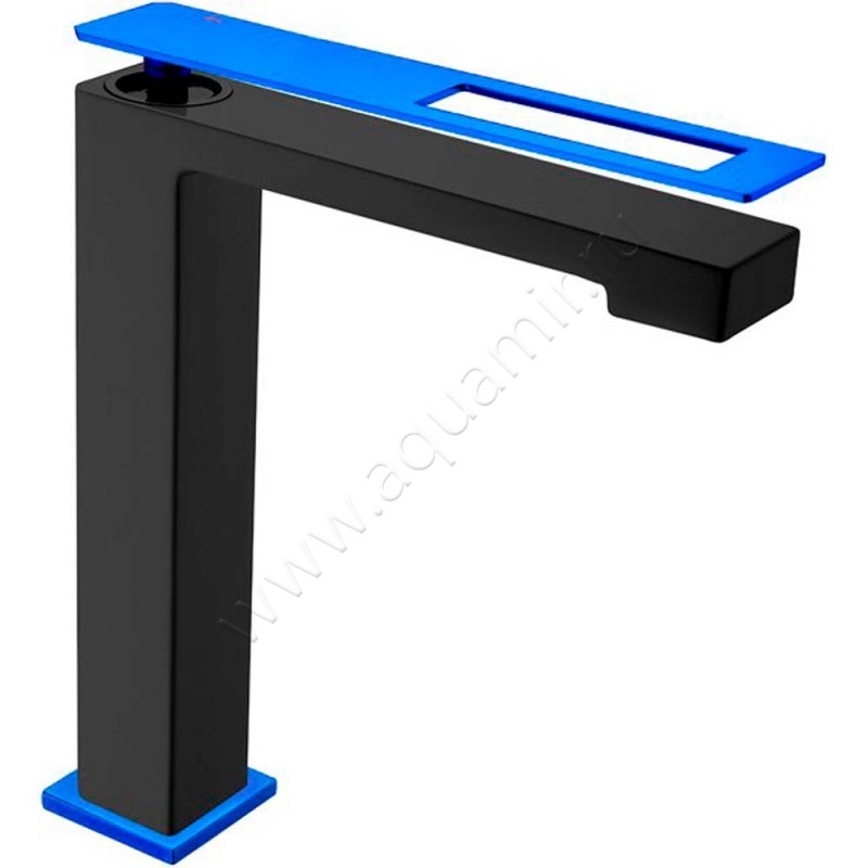 Смеситель для раковины Boheme Q синий/черный матовый 142BUW