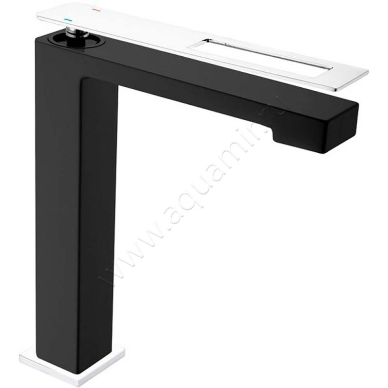 Смеситель для раковины Boheme Q черный глянцевый/матовый 142BCR