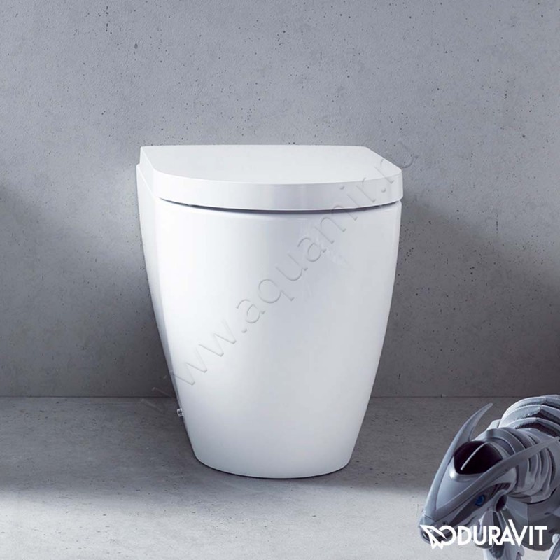 Унитаз приставной Duravit Me By Starck с крышкой, 60 см, безободковый, белый 2169092000 + 0020010000