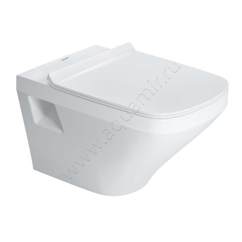 Унитаз подвесной Duravit DURASTYLE с крышкой, 54 см, безободковый, белый 2536092000 + 0020610000
