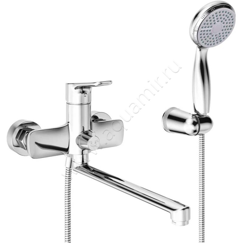 Смеситель для ванны Lemark Selena с душем, с длинным изливом, хром LM0851C