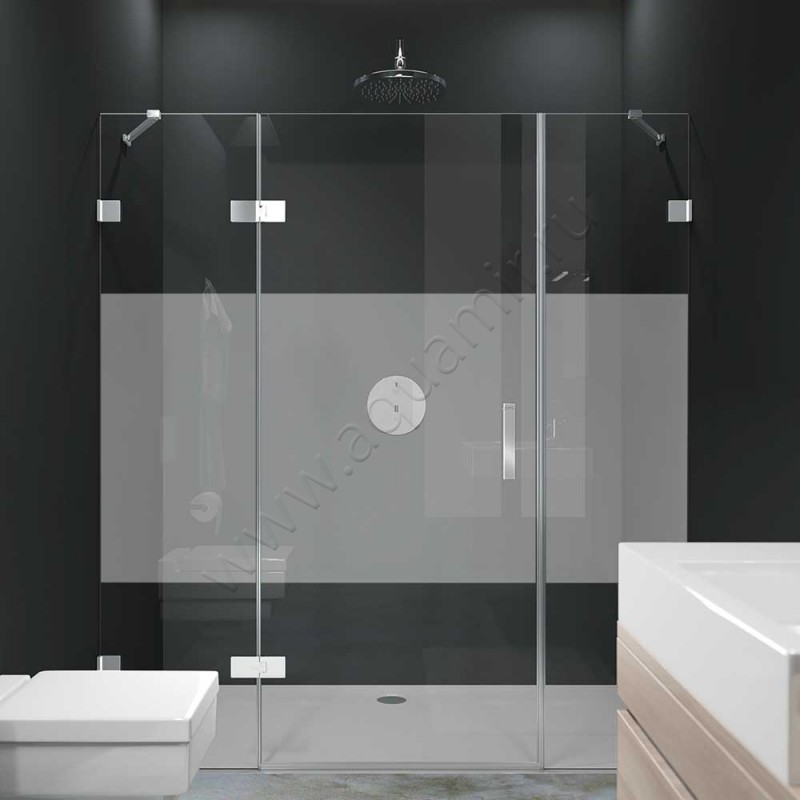 Маятниковая душевая дверь в нишу Huppe Solva pure в серебристом цвете SR1480092375