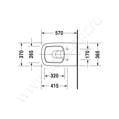 Унитаз приставной Duravit DURASTYLE 2150090000 + 0020610000 размеры