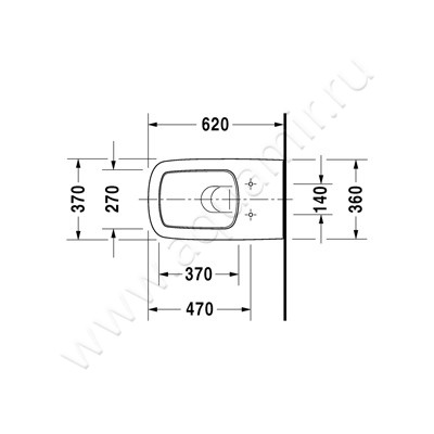 Унитаз подвесной Duravit DURASTYLE 2537090000 + 0060510000 размеры