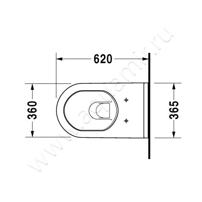 Унитаз подвесной Duravit STARCK 3 2226090000 + 0063320000 размеры