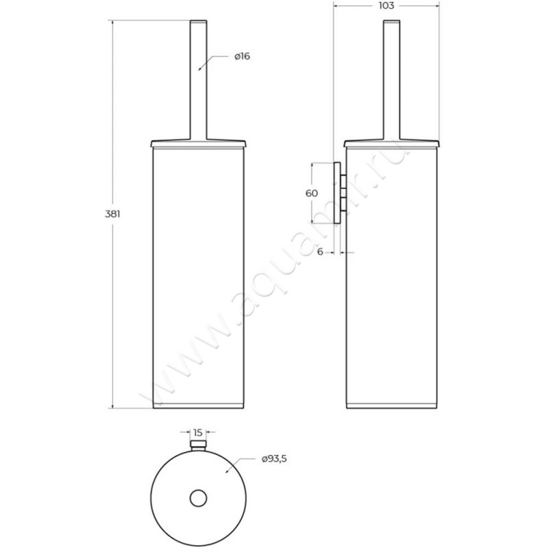 Ершик Cezares Relax RELAXTBSMGM размеры