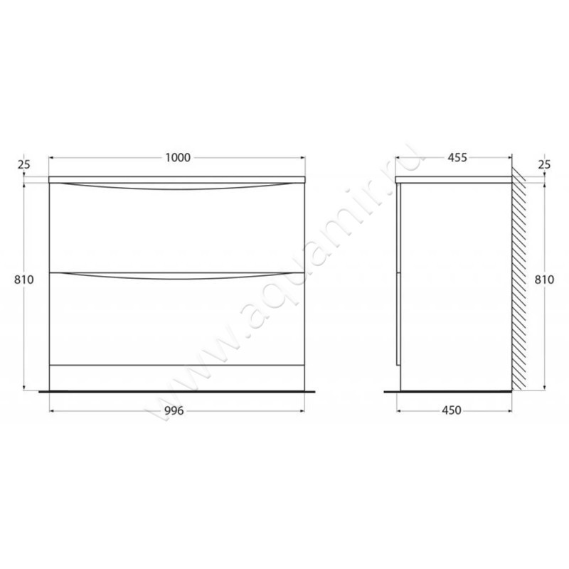 Тумба под раковину BelBagno Acqua ACQUA10002CPIAPS размеры