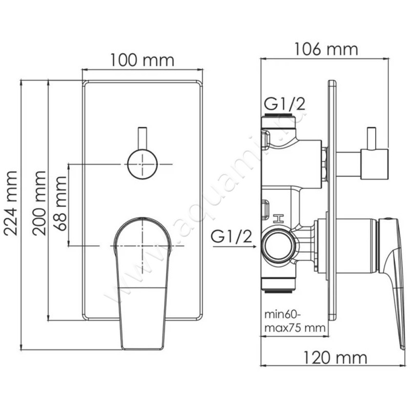 Смеситель Wasserkraft Aisch 5571 размеры