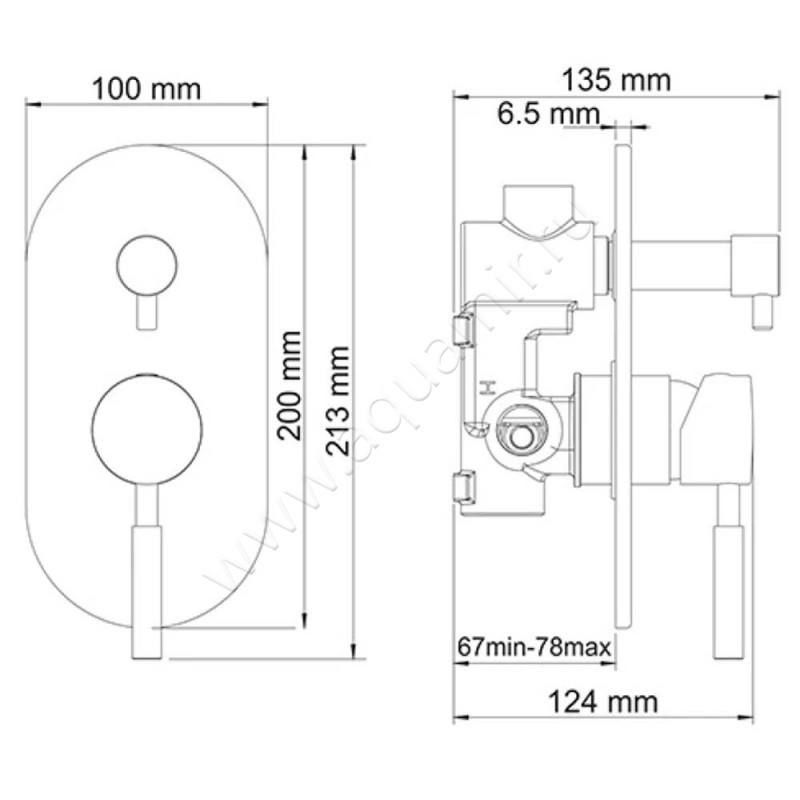 Смеситель Wasserkraft Main 4141 размеры