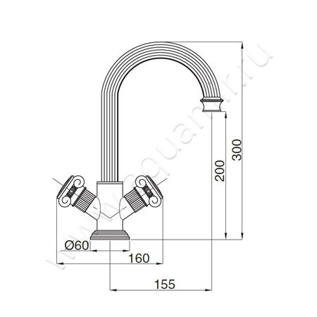 Смеситель для раковины Cezares Olimp OLIMP-LS2-02-Sw размеры